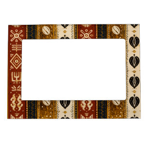 Golden Cowrie™ Luxury African Wall Art Print Magnetic Frame