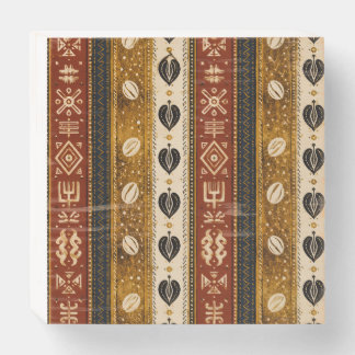 Golden Cowrie™ | Luxury African Wall Art Print Wooden Box Sign
