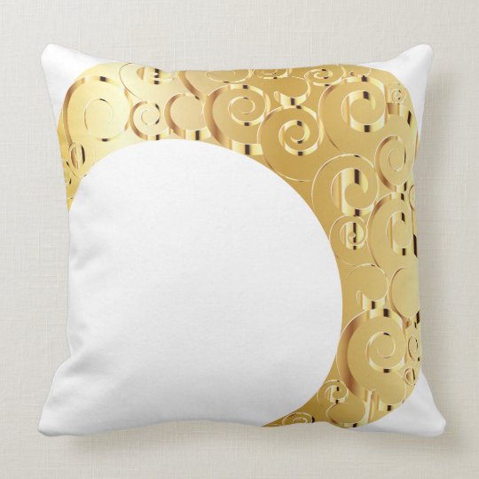 Golden Asian Dragon Embroidered On Dark Red Throw Pillow