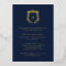 Golden Crest | Elegant Navy Graduation Party