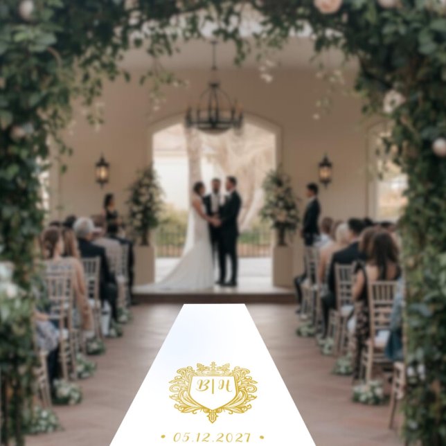 Golden Crest Wedding Aisle Runner (Creator Uploaded)