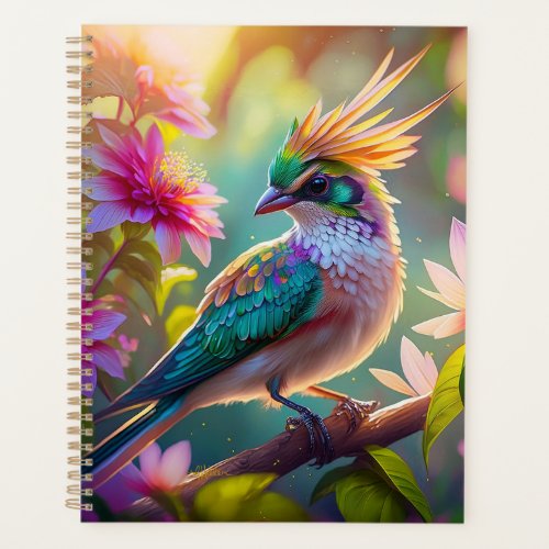 Golden Crested Green Headed Finch Fantasy Bird Planner