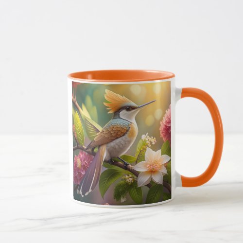 Golden Crested Honeyeater Fantasy Bird Mug