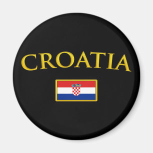 Golden Croatia Magnet