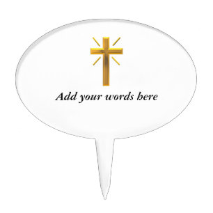 Golden Cross 4 Cake Topper