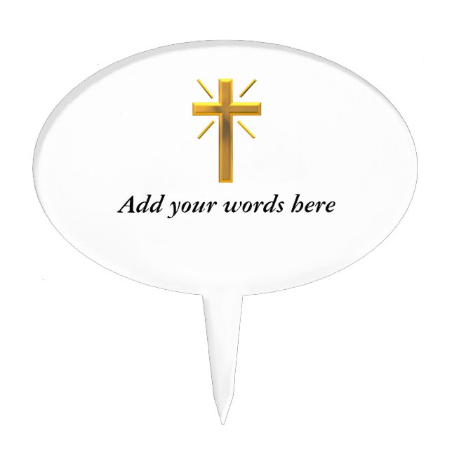 Golden Cross 4 Cake Topper (Front)