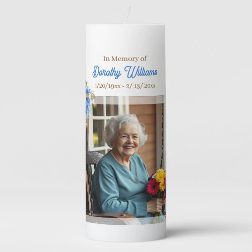 Golden Cross and Flowers Memorial Keepsake