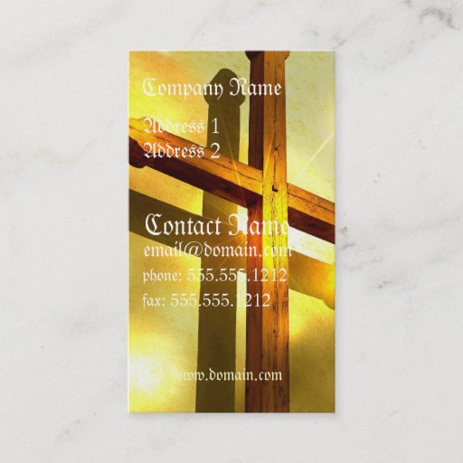 Customizable Golden Cross Business Card