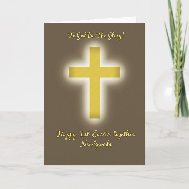 Golden Cross First Easter Card (Front)