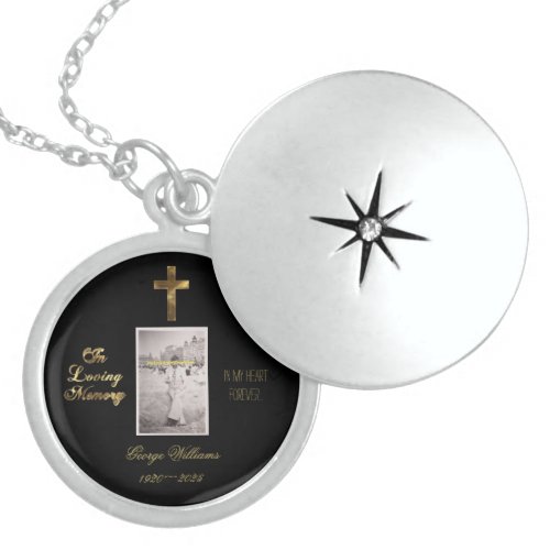 Golden Cross In Loving Memory Sterling Silver