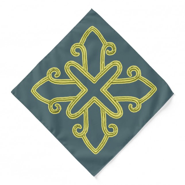 Golden Cross of Eternal Flow Bandana (Front)