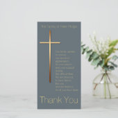 Golden Cross Sympathy Thank You Choose Color 1 (Standing Front)