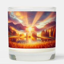 Golden Cross Under a Glorious Sunrise