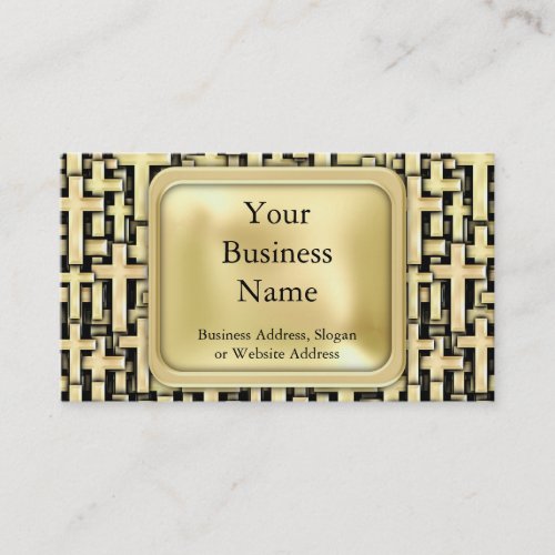 Golden Crosses Business Card Templates