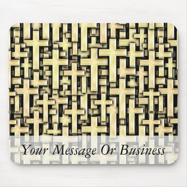 Golden Crosses Mouse Pad (Front)