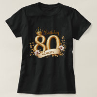 Golden Crown 80th Birthday Queen Gift