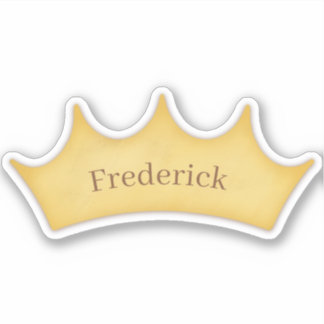 Golden Crown Baby & Kids Personalized Nameplate Sticker
