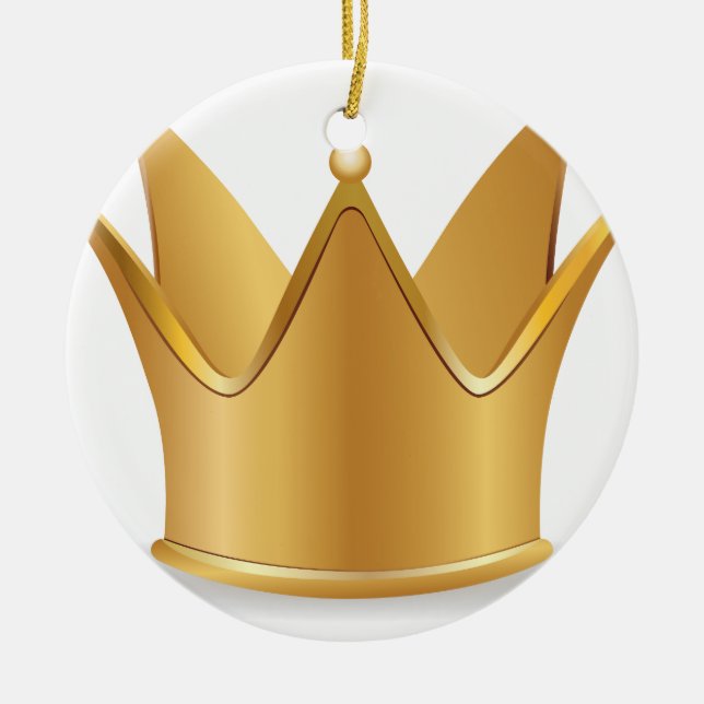 Golden crown ceramic ornament (Front)
