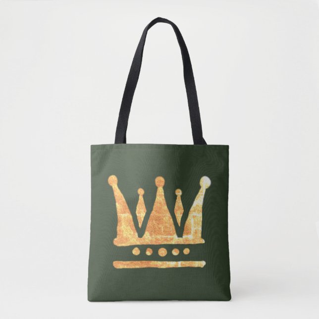 Golden Crown  Custom All-Over-Print Tote Bag (Front)