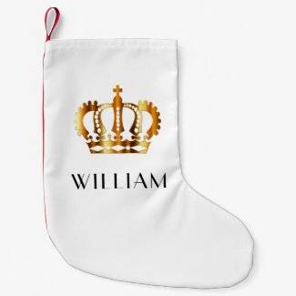 Golden Crown Custom Name White