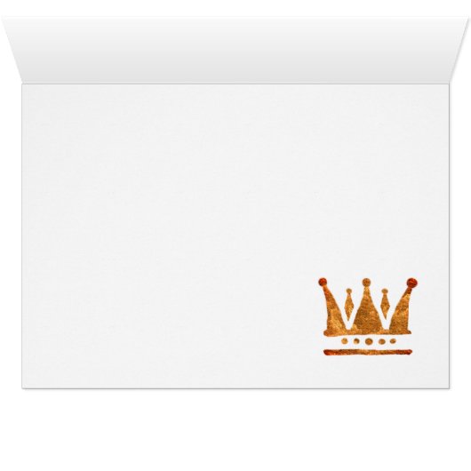 Golden Crown Custom Postcard (Inside Horizontal (Bottom))
