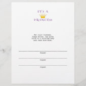 Golden Crown "It's a Princess" with Wizard font (Front)