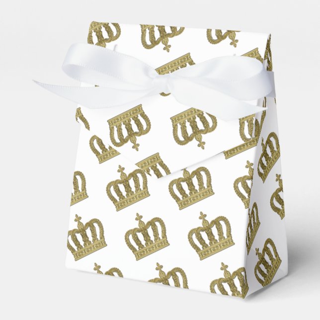 Golden Crown - luxury royal 2 Favor Boxes (Front Side)
