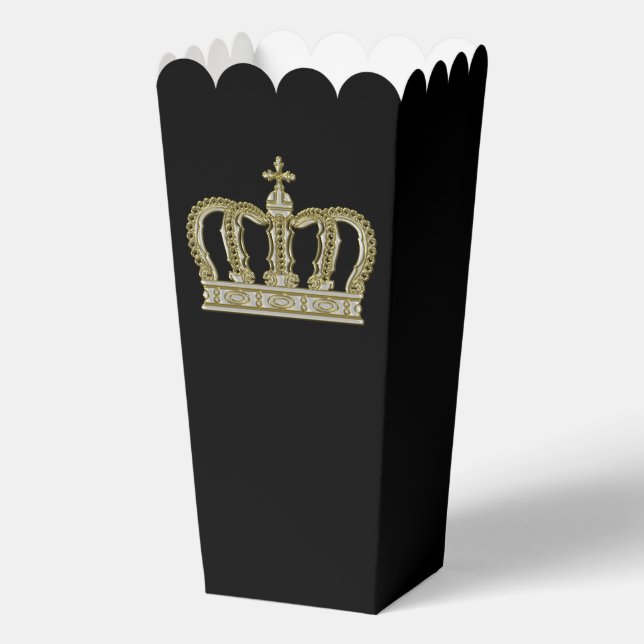 Golden Crown - luxury royal 3 Favor Boxes (Back)