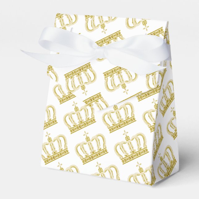 Golden Crown - luxury royal Favor Boxes (Front Side)