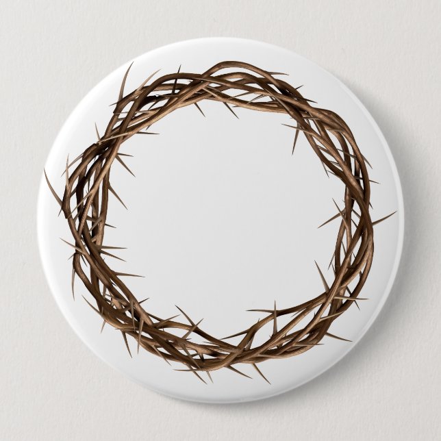 Golden Crown Of Thorns Pinback Button (Front)