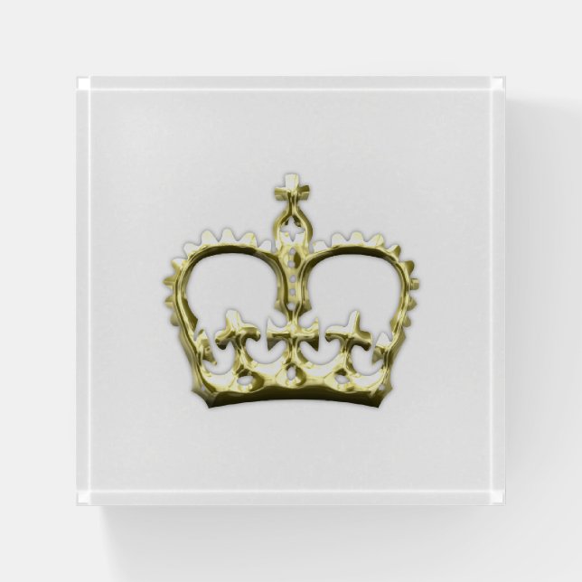 Golden Crown Paperweight (Front)