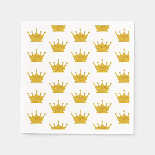 Golden Crown Pattern  Napkins (Front)
