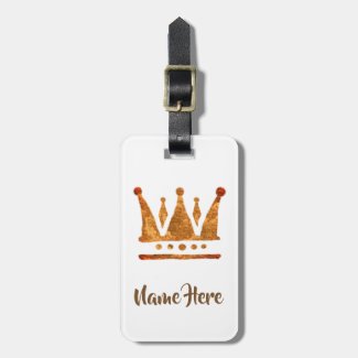 Golden Crown Personalized Luggae Tags