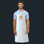 Golden Crown Personalized Name White Apron<br><div class="desc">Golden Crown Personalized Name White Apron</div>