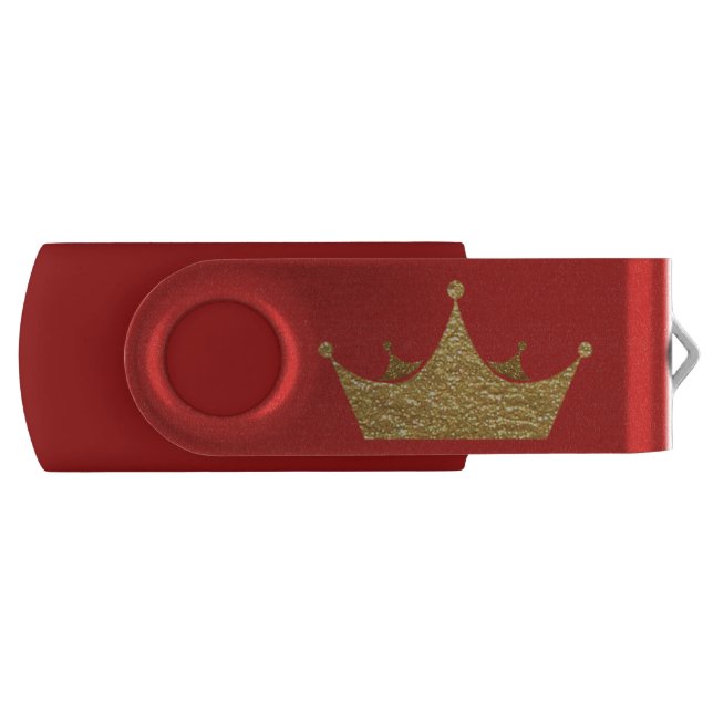 Golden Crown Personalized USB Flash Drive (Front)