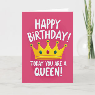 Golden Crown Queen Card
