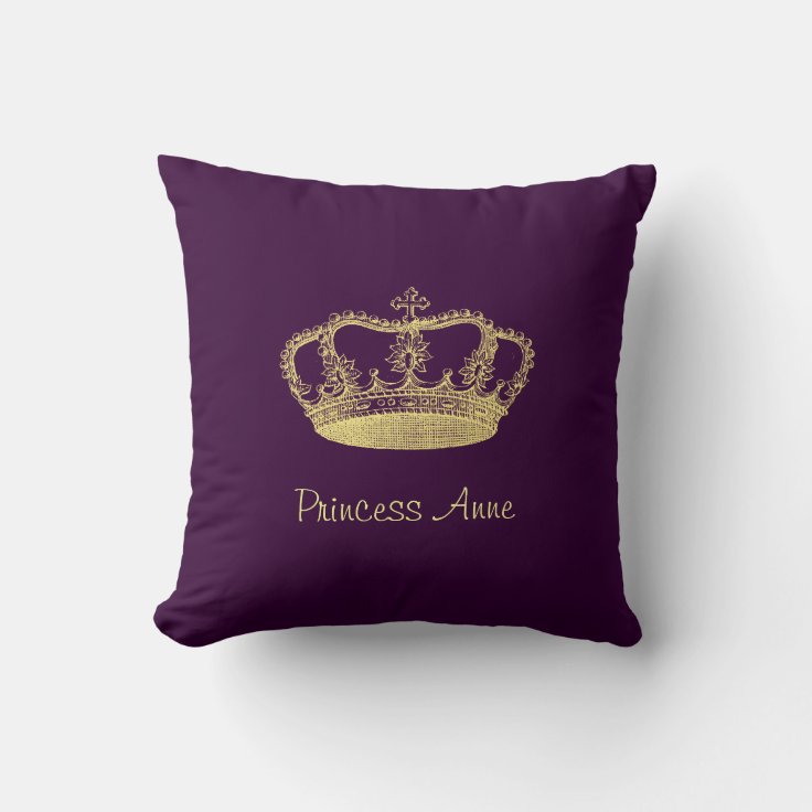 Golden Crown Throw Pillow Zazzle