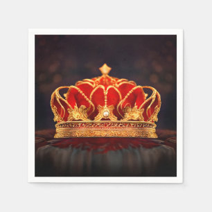Golden Crown Time Napkins
