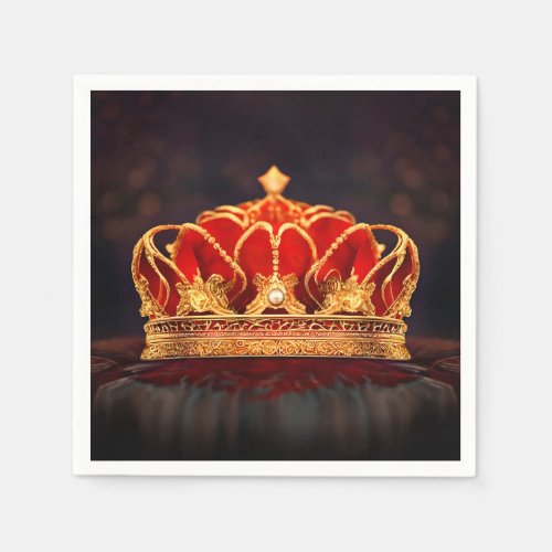 Golden Crown Time Napkins