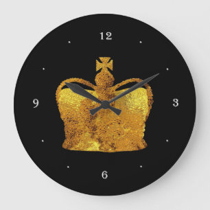 Golden Crown Wall Clock