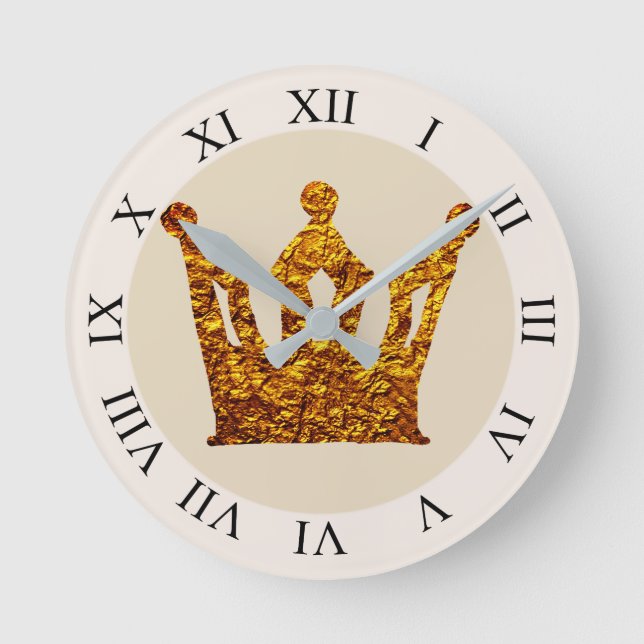 Golden Crown Wall Clock (Front)