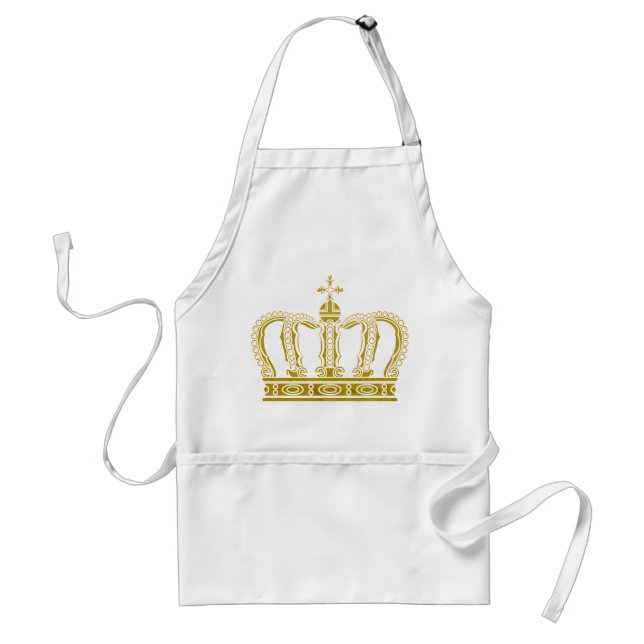 Golden Crown + your ideas Adult Apron (Front)