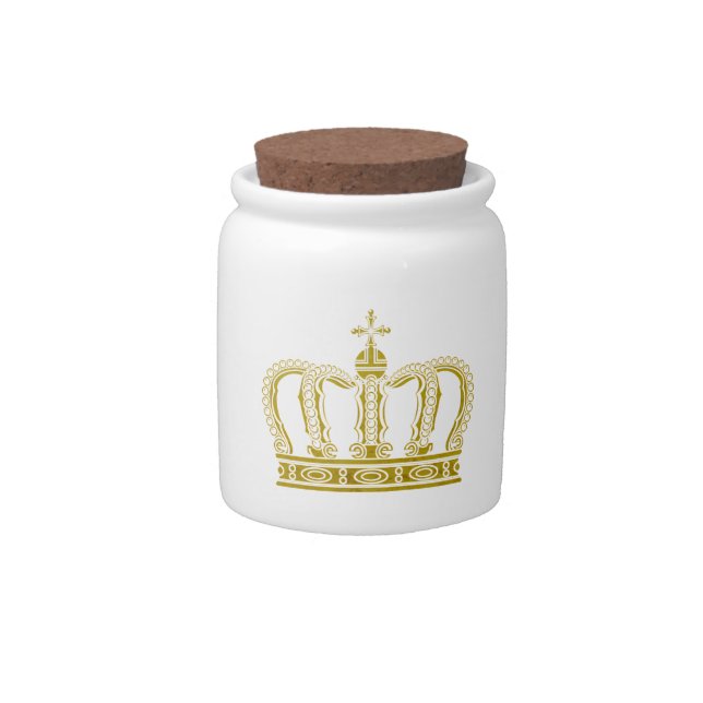 Golden Crown + your ideas Candy Jar (Front)