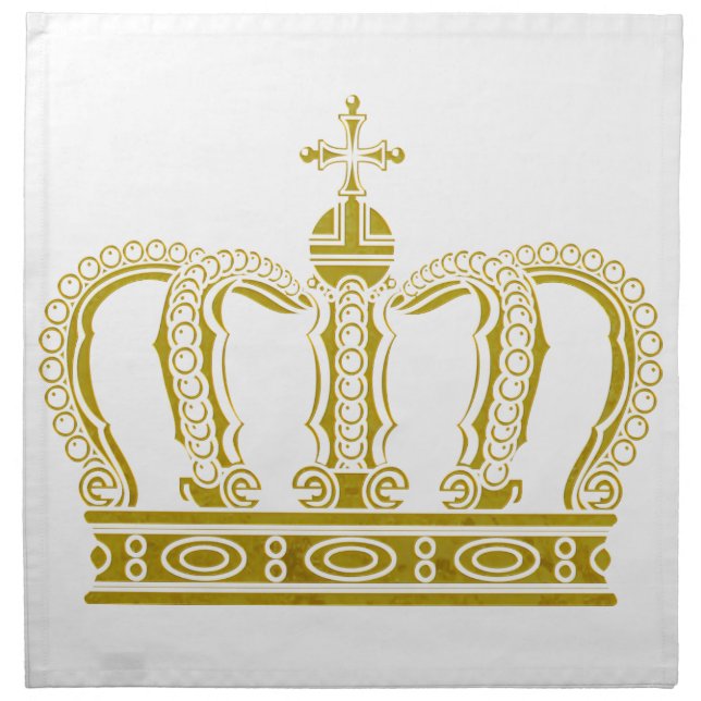Golden Crown + your ideas Cloth Napkin (Front)