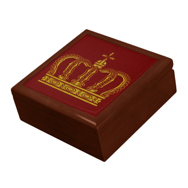 Golden Crown + your ideas Keepsake Box (Side)