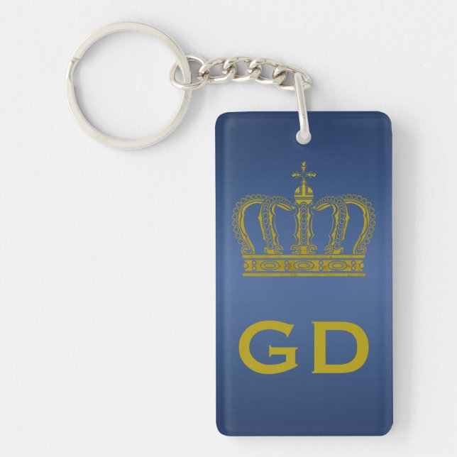 Golden Crown + your ideas Keychain (Front)