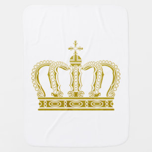Golden Crown + your ideas Swaddle Blanket