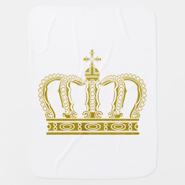 Golden Crown + your ideas Swaddle Blanket (Front)