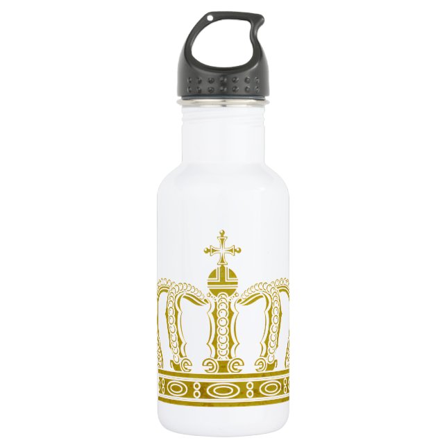 Golden Crown + your ideas Water Bottle (Front)