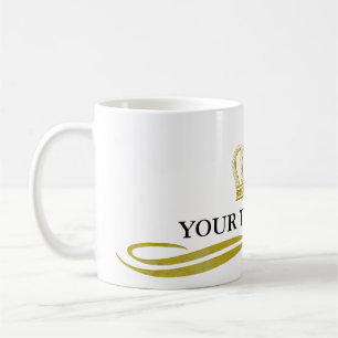 Golden Crown + your text & background Coffee Mug